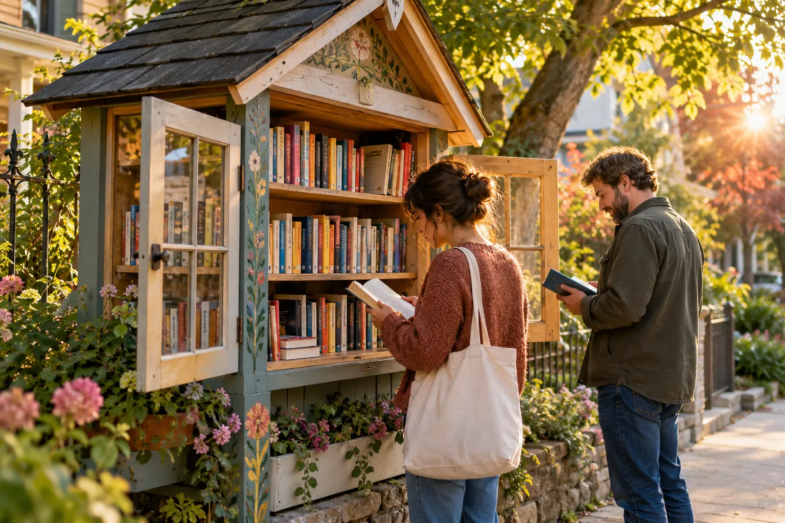 地域の小さな本棚を訪れる架空の読者