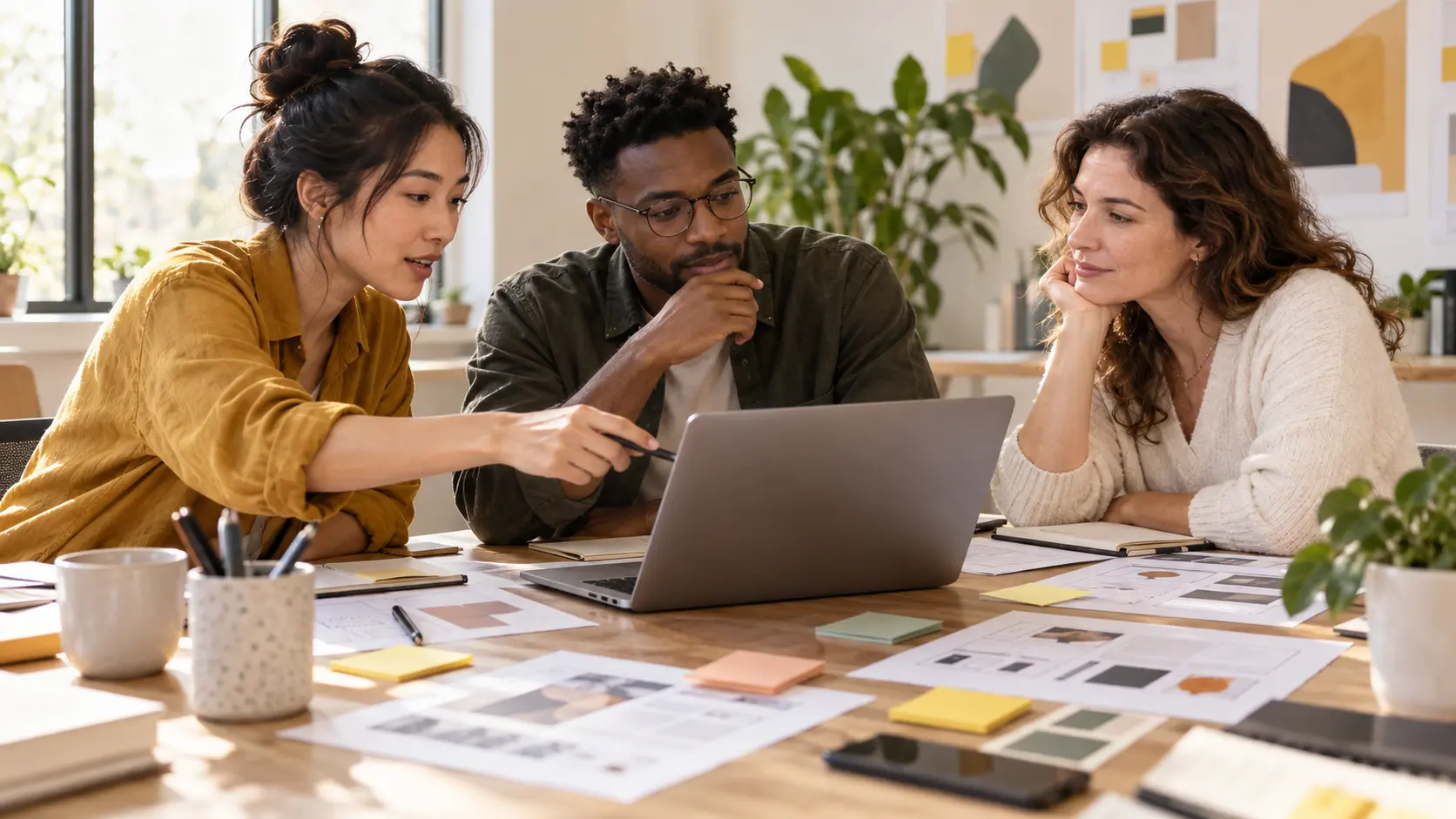 Web運用を話し合う架空のチーム